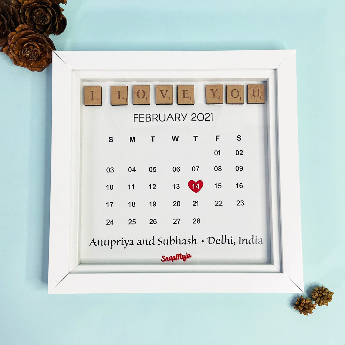 Scrabble Date Frame