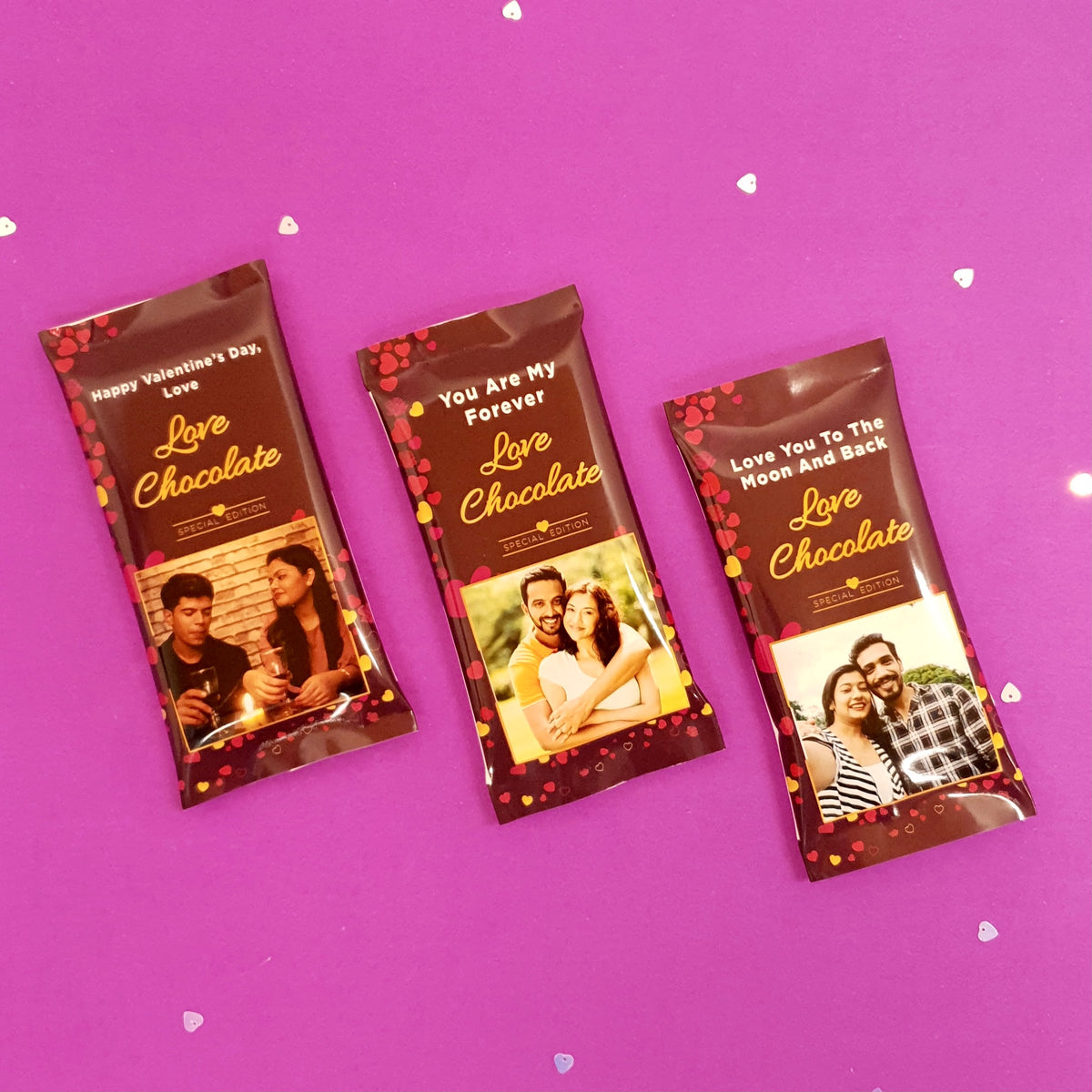 Personalized Dairy Milk Silk Wrapper with Original Silk Chocolate inside (Pack of 3)