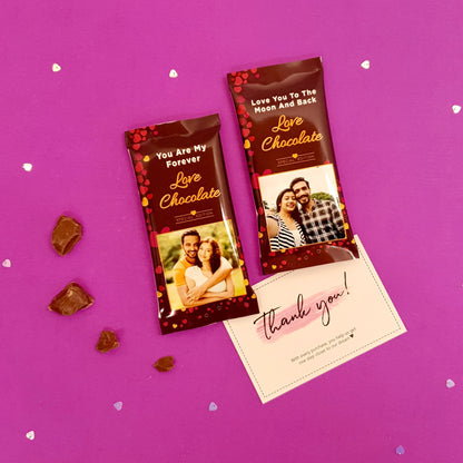 Personalized Dairy Milk Silk Wrapper with Original Silk Chocolate inside(Pack of 2)