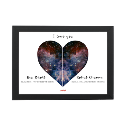 Personalised Dual Location Star Map