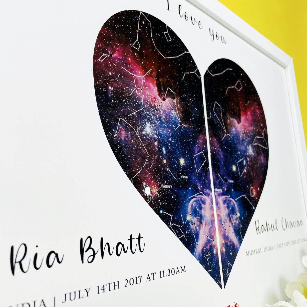 Personalised Dual Location Star Map
