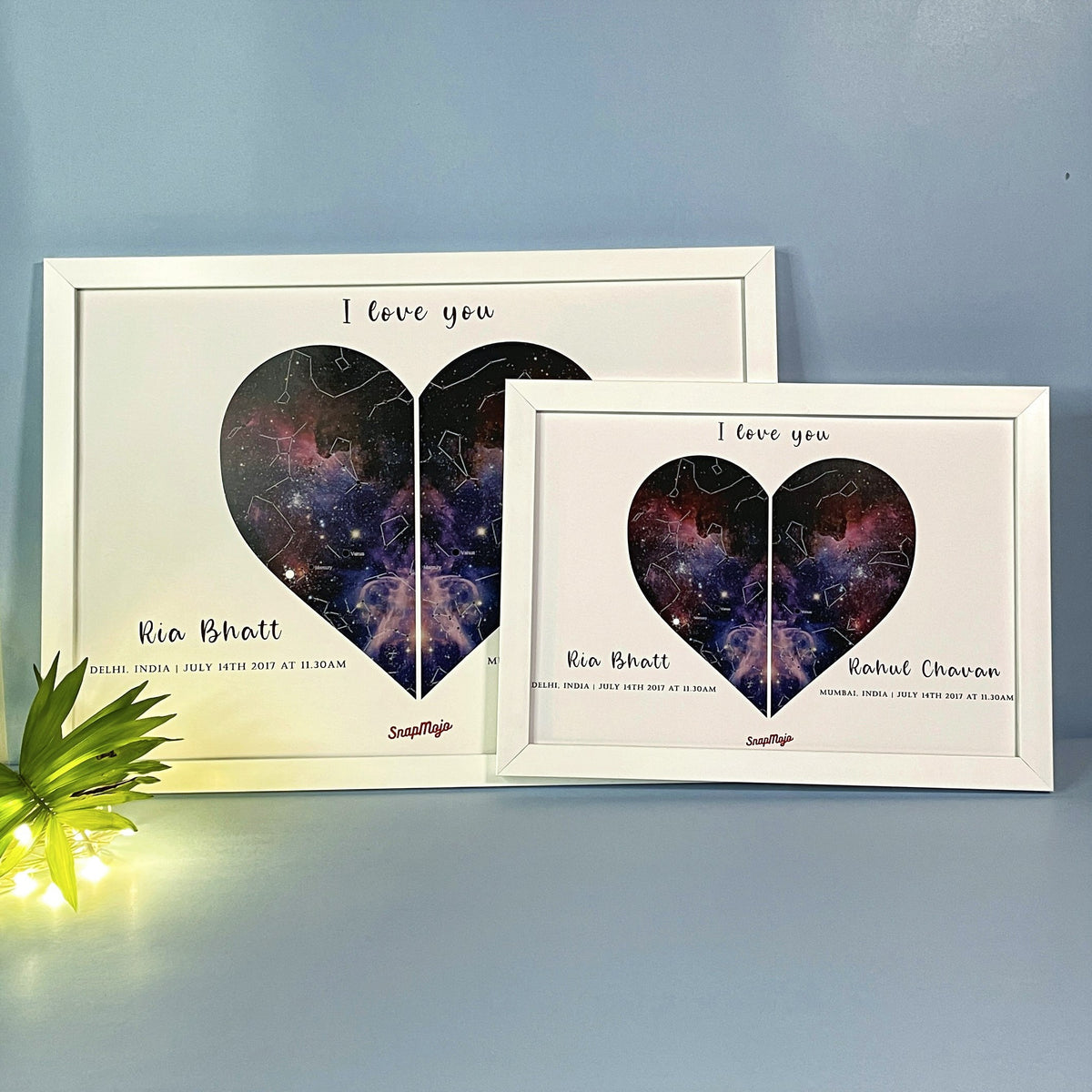 Personalised Dual Location Star Map