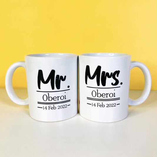 Couples Mug - Mr and Mrs Mugs Set