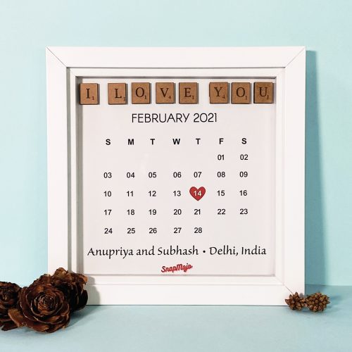 Scrabble Date Frame