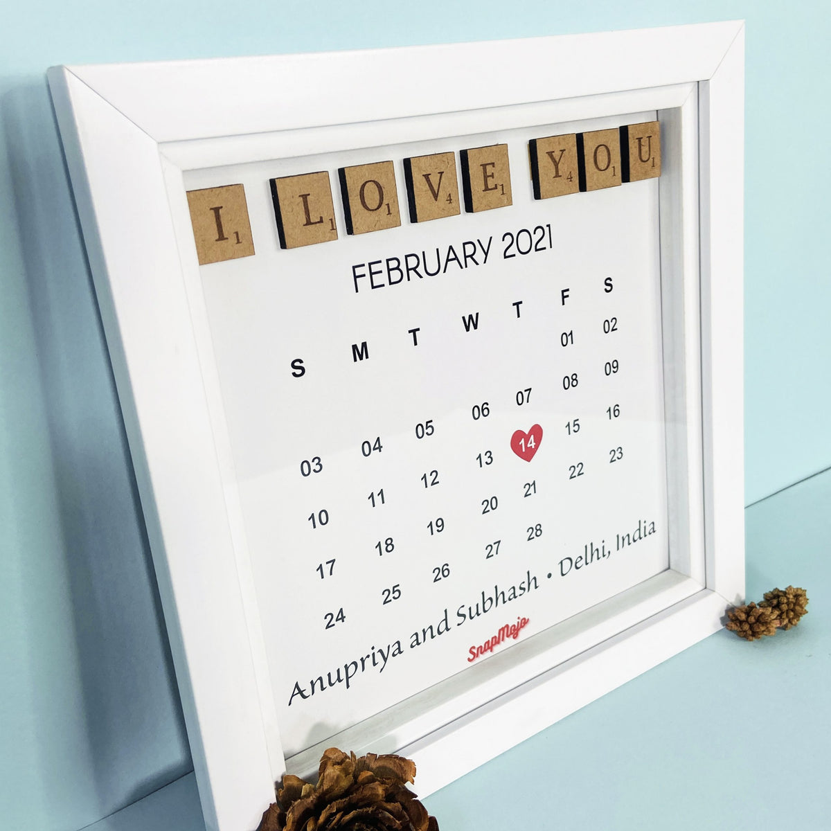 Scrabble Date Frame