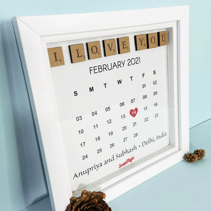 Scrabble Date Frame