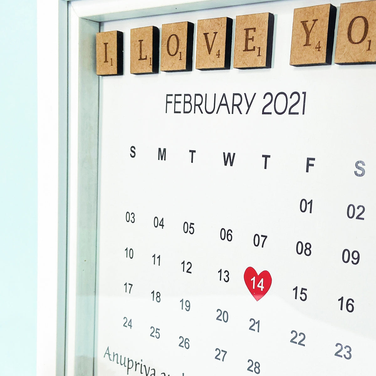 Scrabble Date Frame