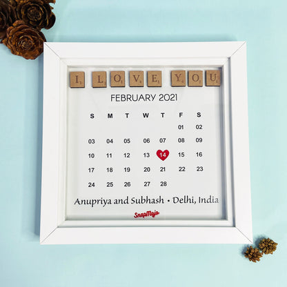 Scrabble Date Frame