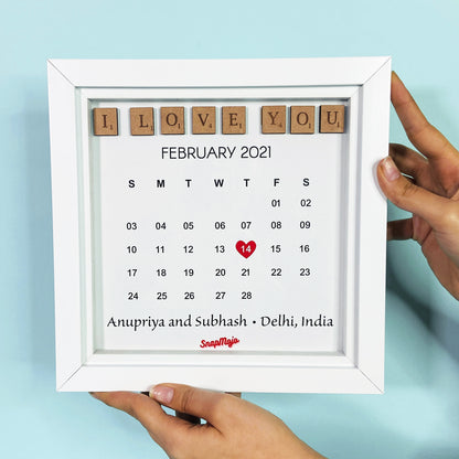 Scrabble Date Frame